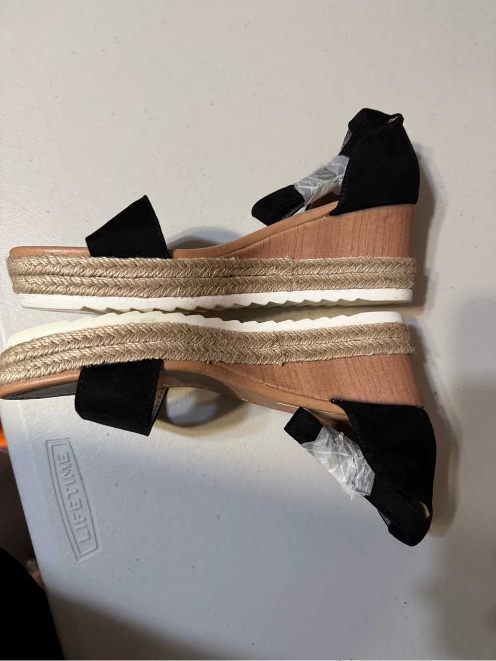 Dream Pairs Wedges 7.5 Black New Without Box Defects On Sole (discoloration)